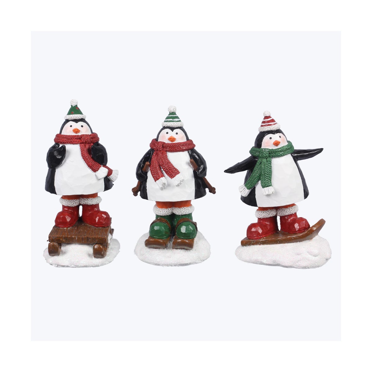 Resin Christmas Penguin 3 Ast
