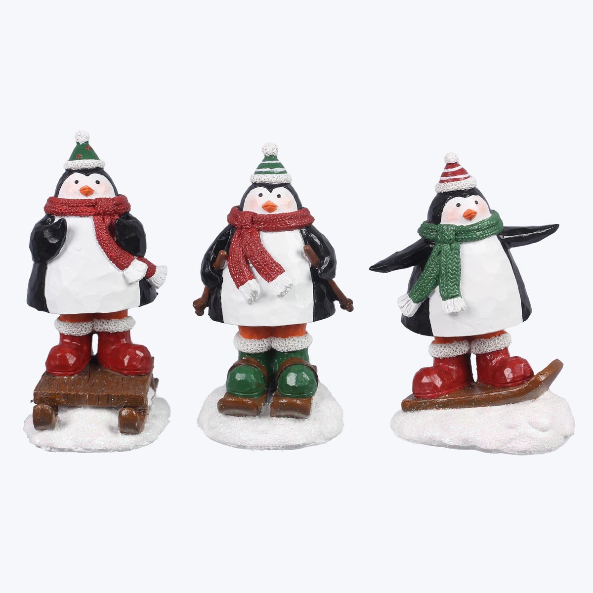 Resin Christmas Penguin 3 Ast