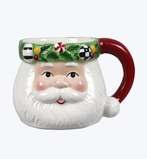 Ceramic Santa Shaped Mug 13oz