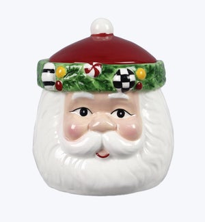 Ceramic Santa Cookie Jar 12oz