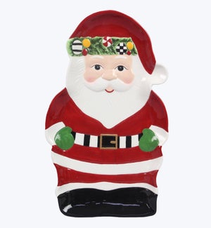 Ceramic Santa Shape Platter