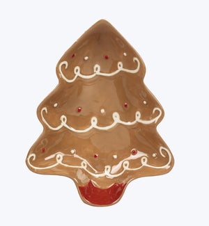 Ceramic Gingerbread Tree Plate