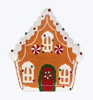 Ceramic Gingerbread House Plate