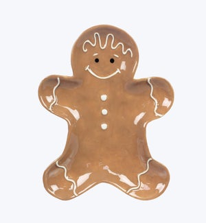 Ceramic Christmas Gingerbread Plate