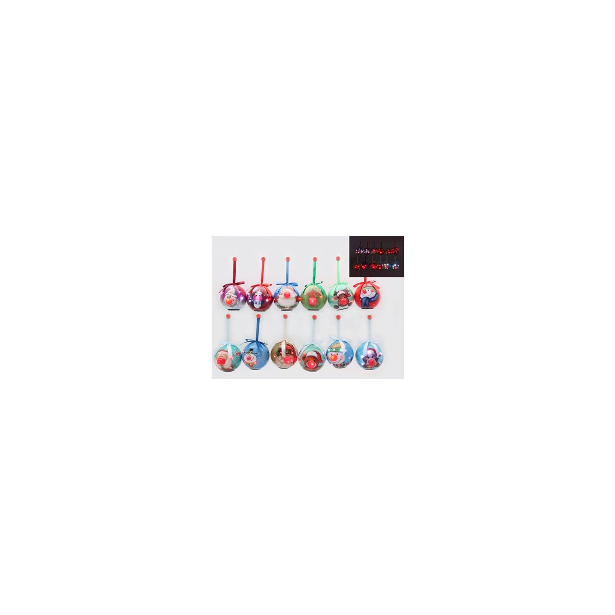 Blinking Ornament With LED Lights, 12 Ast
