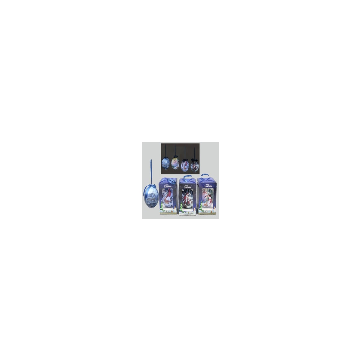 LED Christmas Ornaments 4 Ast