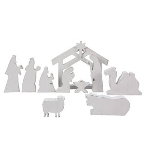 Wood Nativity 10 pcs/Set