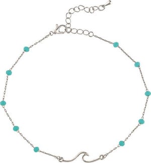 ANKLET/Blue Beads Wave
