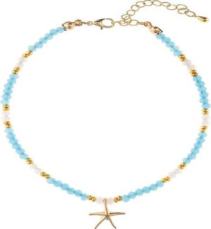 ANKLET/Blue Bead Starfish