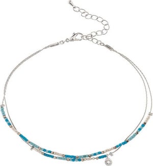 ANKLET/Blue Bead 2 Row