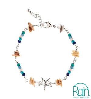 ANKLET/Blue Bead & Shell