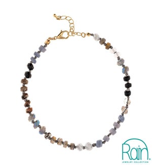 ANKLET/Grey Stone & Glass