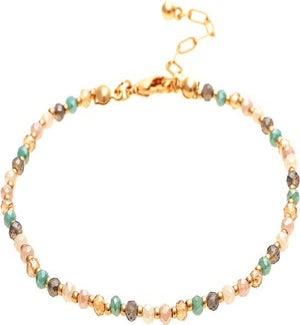 ANKLET/Light Glass Bead