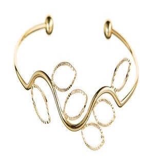 BRACELET/Gold Leaf Wire Cuff