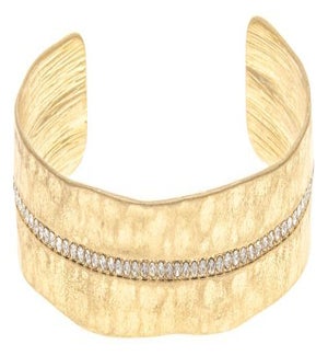 BRACELET/Gold Crystal Cuff