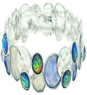 BRACELET/Blue & Silver Bubbles