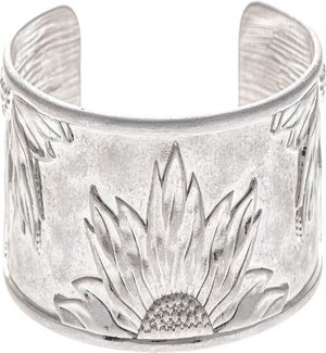 BRACELET/Silver Sunflower Cuff