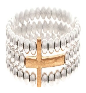 BRACELET/Two-Tone Cross