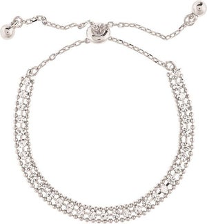 BRACELET/Silver Crystal Row