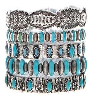 BRACELET/Turq Southwest Bead
