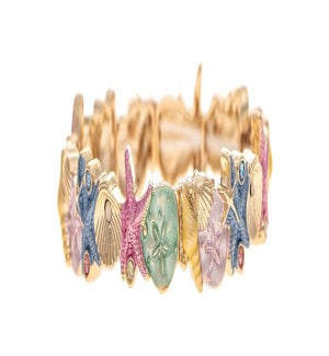BRACELET/Gold Starfish/Shells