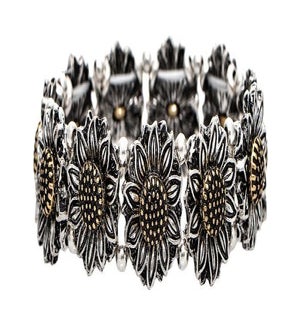 BRACELET/Two-Tone Sunflower
