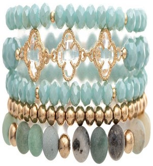 BRACELET/Amazonite Clovers