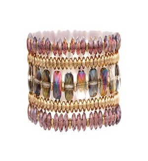 BRACELET/Purple Peackock Beads