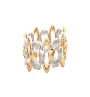 BRACELET/2-Tone Bar & Circle