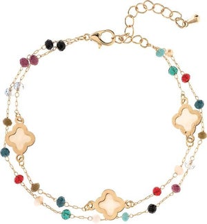 BRACELET/Multi Bead & Clovers