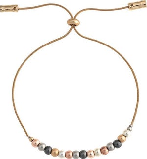 BRACELET/Gold Multicolor Bead