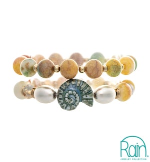 BRACELET/Green Nautilus 2pc