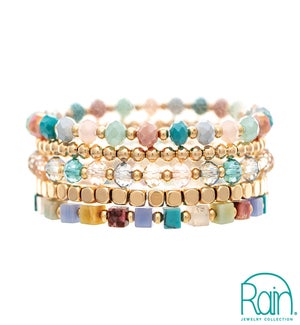 BRACELETSET/Pastel Bead 5pc