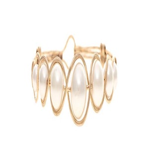 BRACELET/Gold Faux Pearl Hook