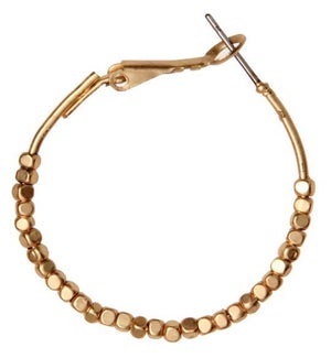 EARRING/Gold Beaded Hoop