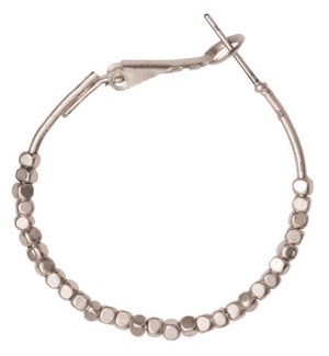 EARRING/Silver Beaded Hoop