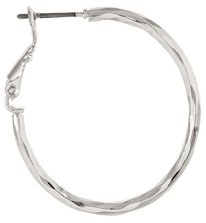 EARRING/Silver Med Hoop