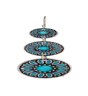 EARRING/Blue Flower Medallions