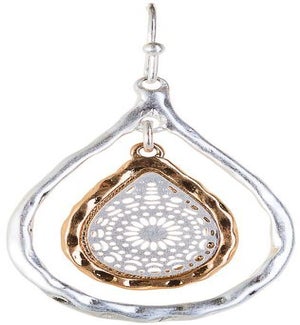 EARRING/Open Teardrop Filigree