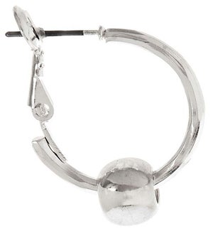 EARRING/3/4" Hoop Silver Ball