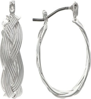 EARRING/Silver Braid Hoop