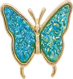 EARRING/Blue Druzy Butterfly