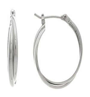EARRING/Silver 14KP Twist Hoop