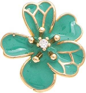 EARRING/Green Posy Flower