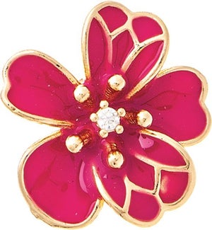 EARRING/Pink Posy Flower