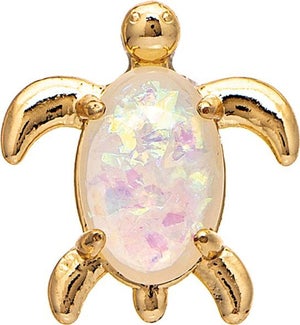 EARRING/Opal Gem Turtle