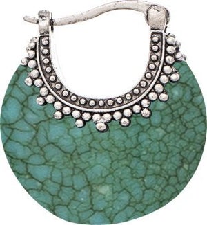 EARRING/Blue Stone Bali Hoop