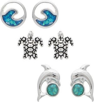 EARRINGSET/Wave-Dolphin