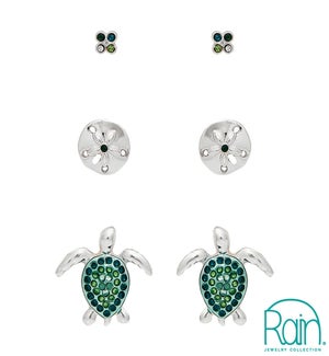 EARRINGSET/Green Turtle