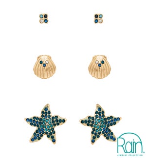 EARRINGSET/Blue Starfish